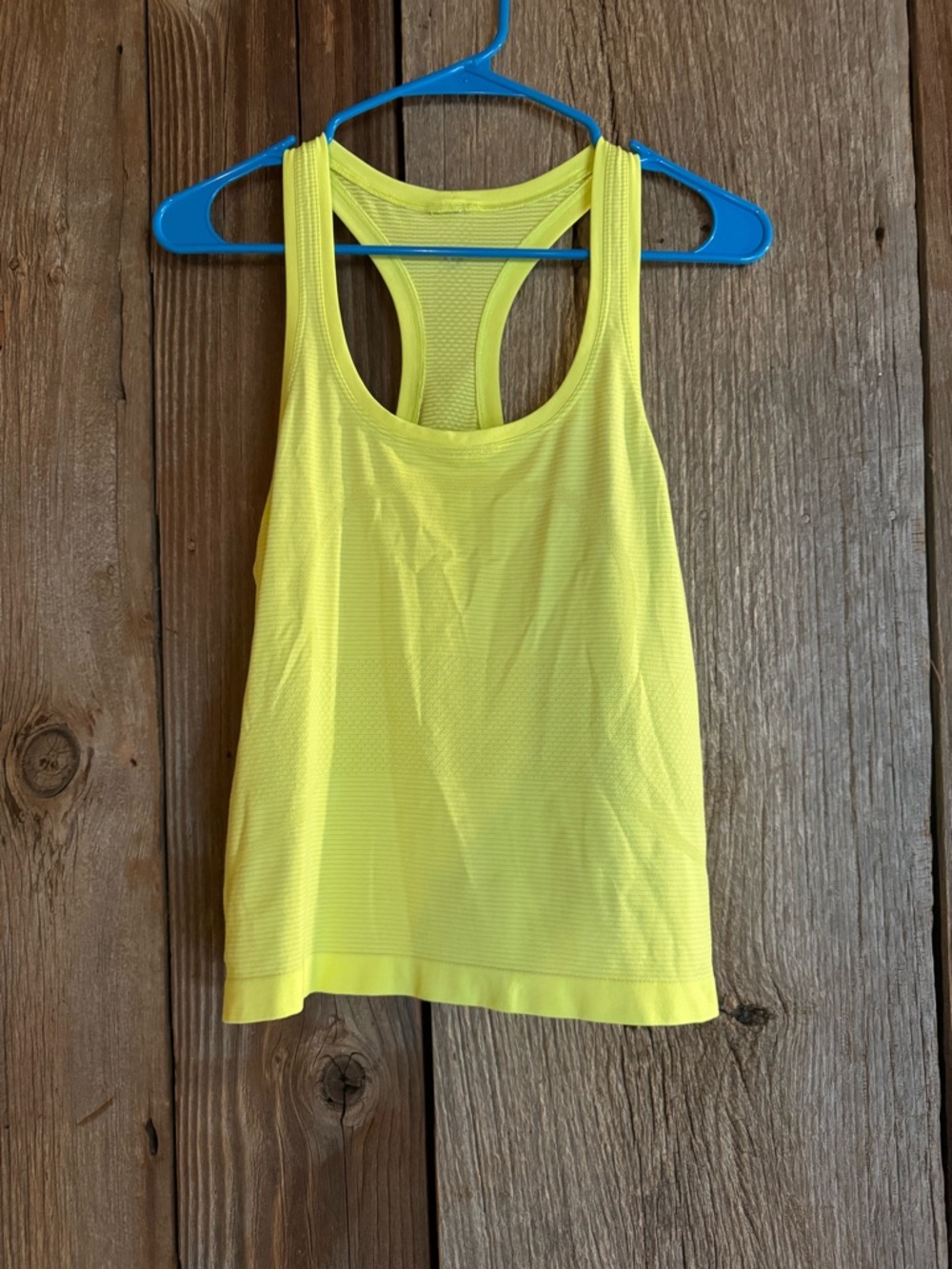 lululemon athletica Neon Yellow Racerback Workout Tank